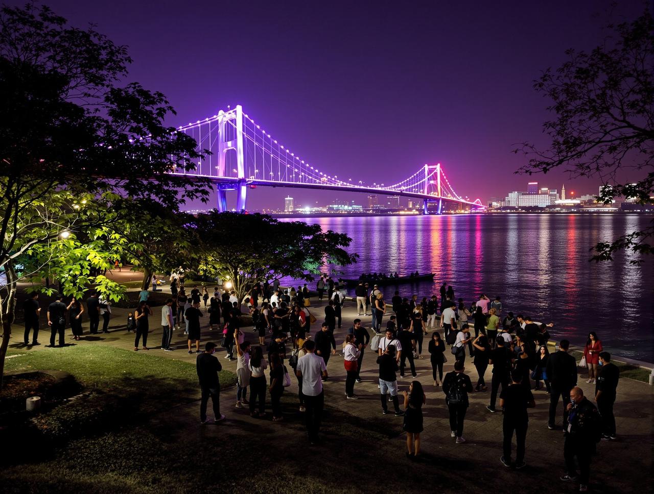 滨江夏夜 · 武汉江滩故事